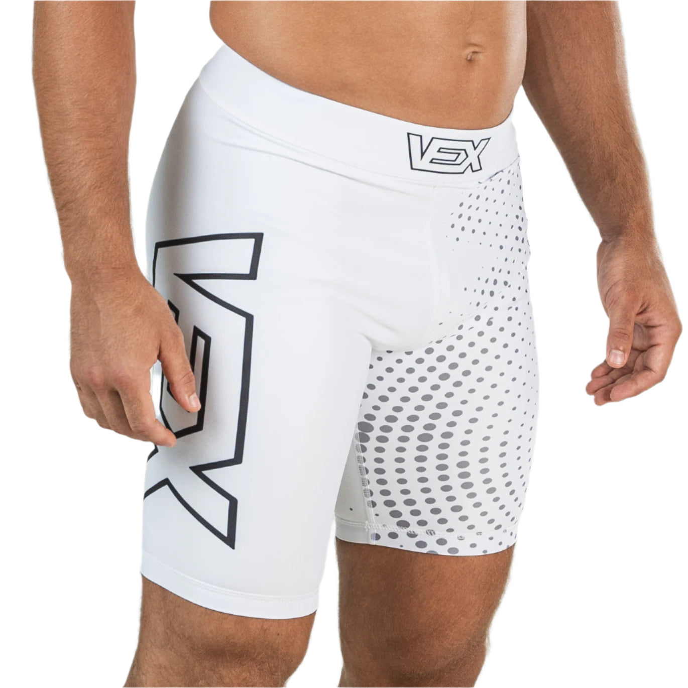 MIRAGE (WHITE) COMPRESSION MMA SHORTS