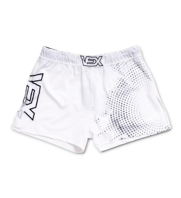MIRAGE (WHITE) HYBRID MMA SHORTS