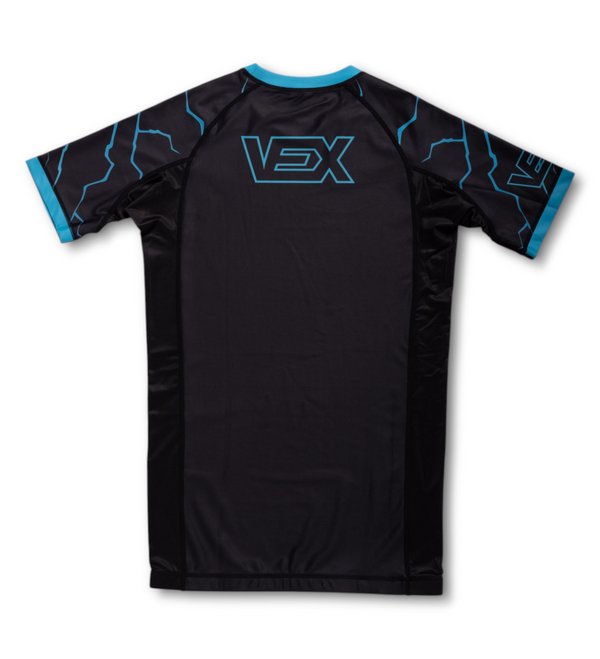 BLUE SHOCK SHORT SLEEVE RASH GUARD
