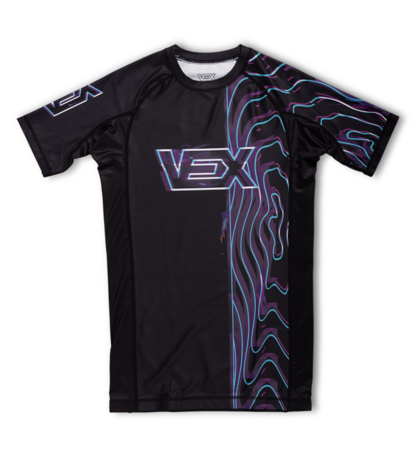 NEON WARP SHORT SLEEVE RASH GUARD
