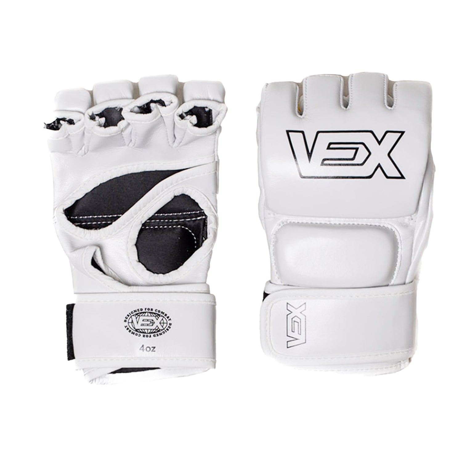 4OZ COMPETITION MMA GLOVES (WHITE) – VEX MMA