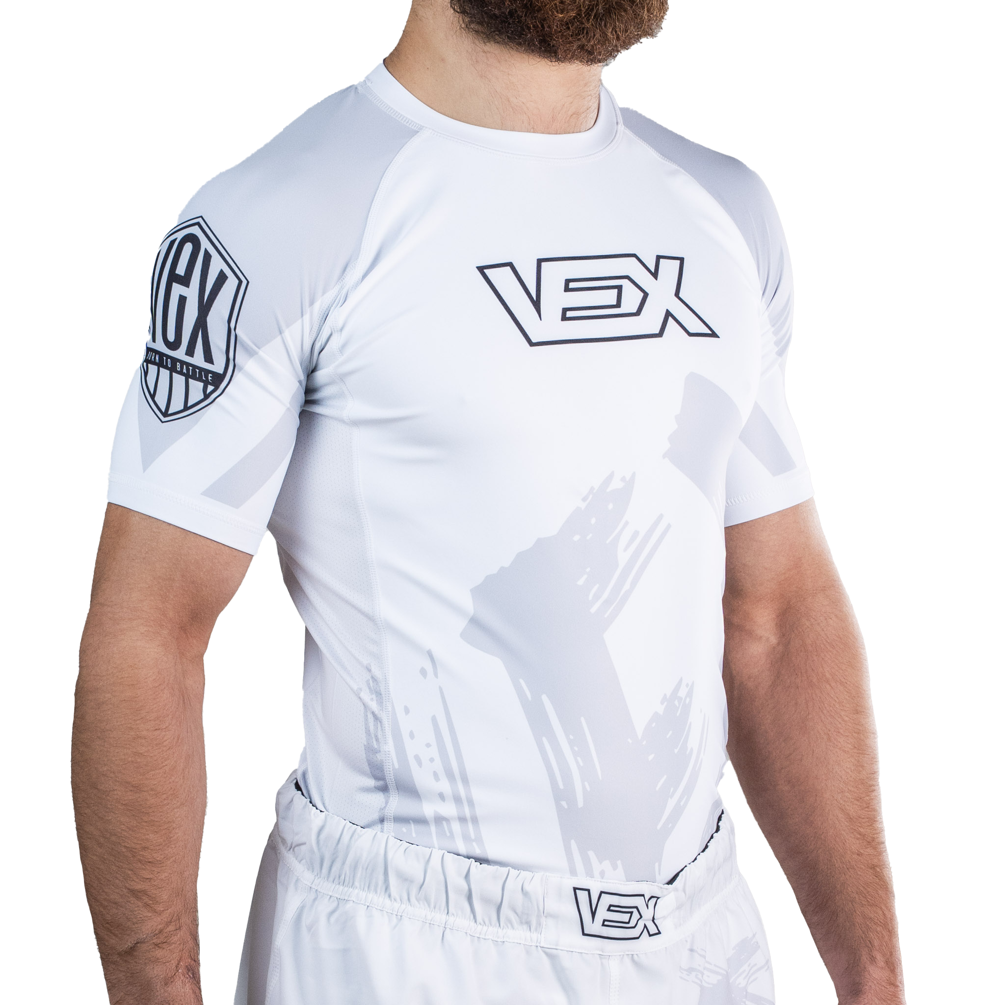 APEX SERIES (WHITE) SHORT SLEEVE RASH GUARD