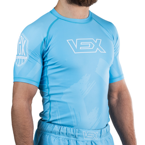 APEX SERIES (BABY BLUE) SHORT SLEEVE RASH GUARD
