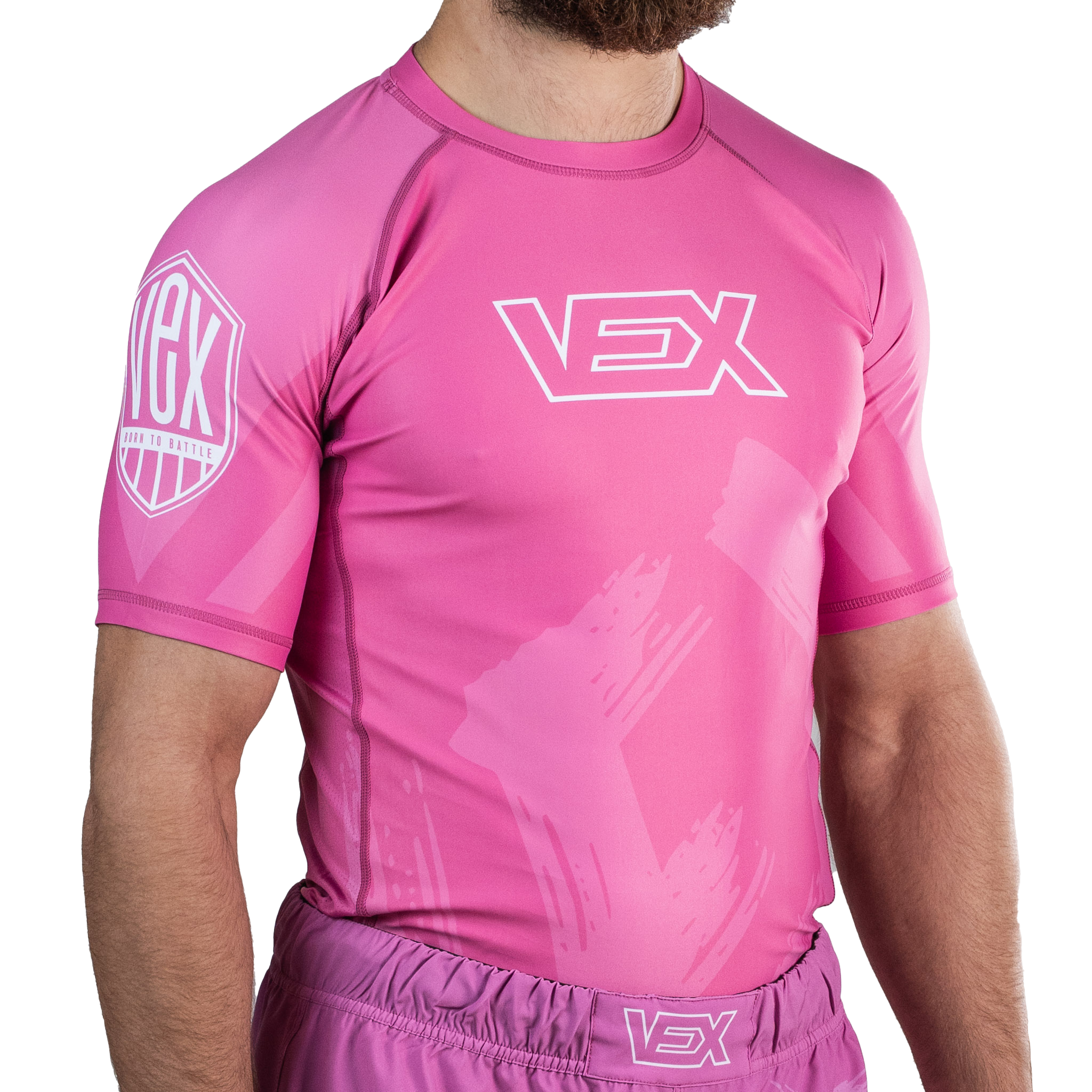 APEX SERIES (SALMON PINK) SHORT SLEEVE RASH GUARD