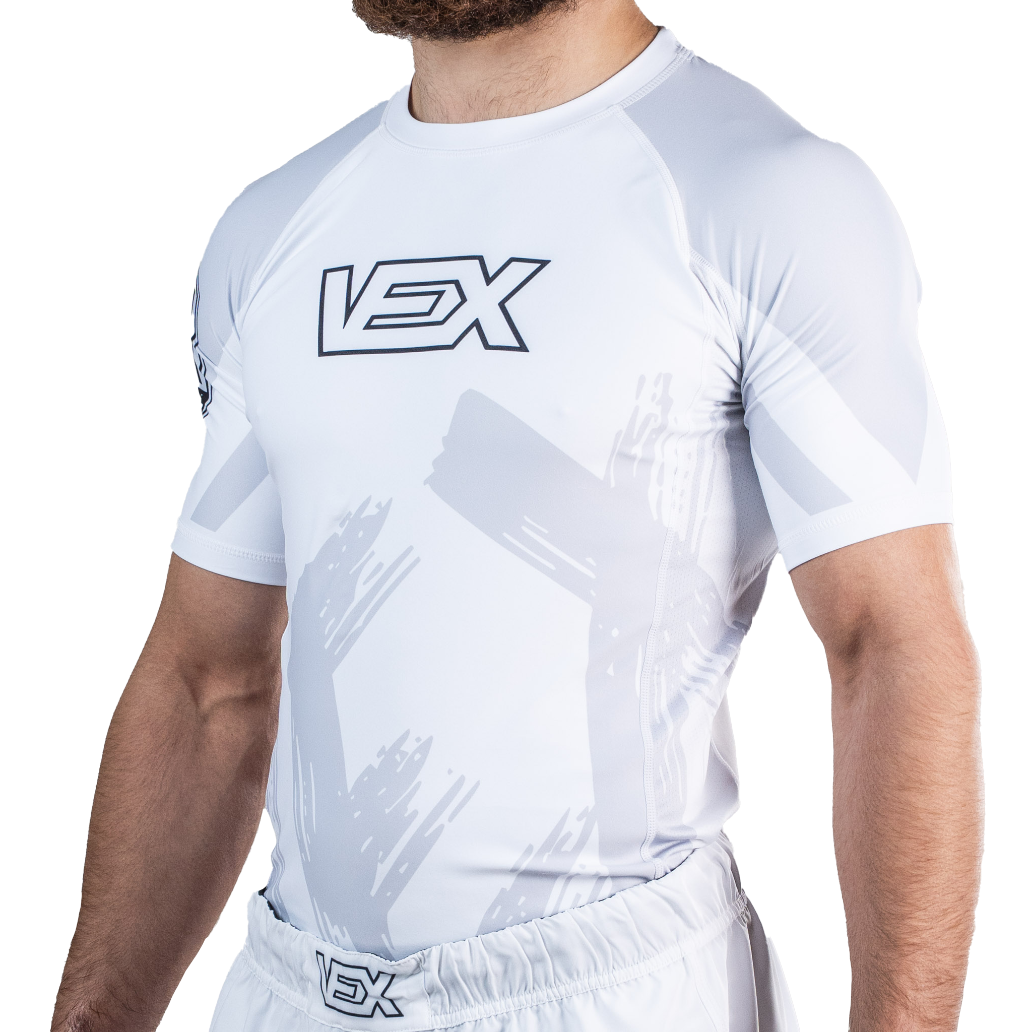 APEX SERIES (WHITE) SHORT SLEEVE RASH GUARD