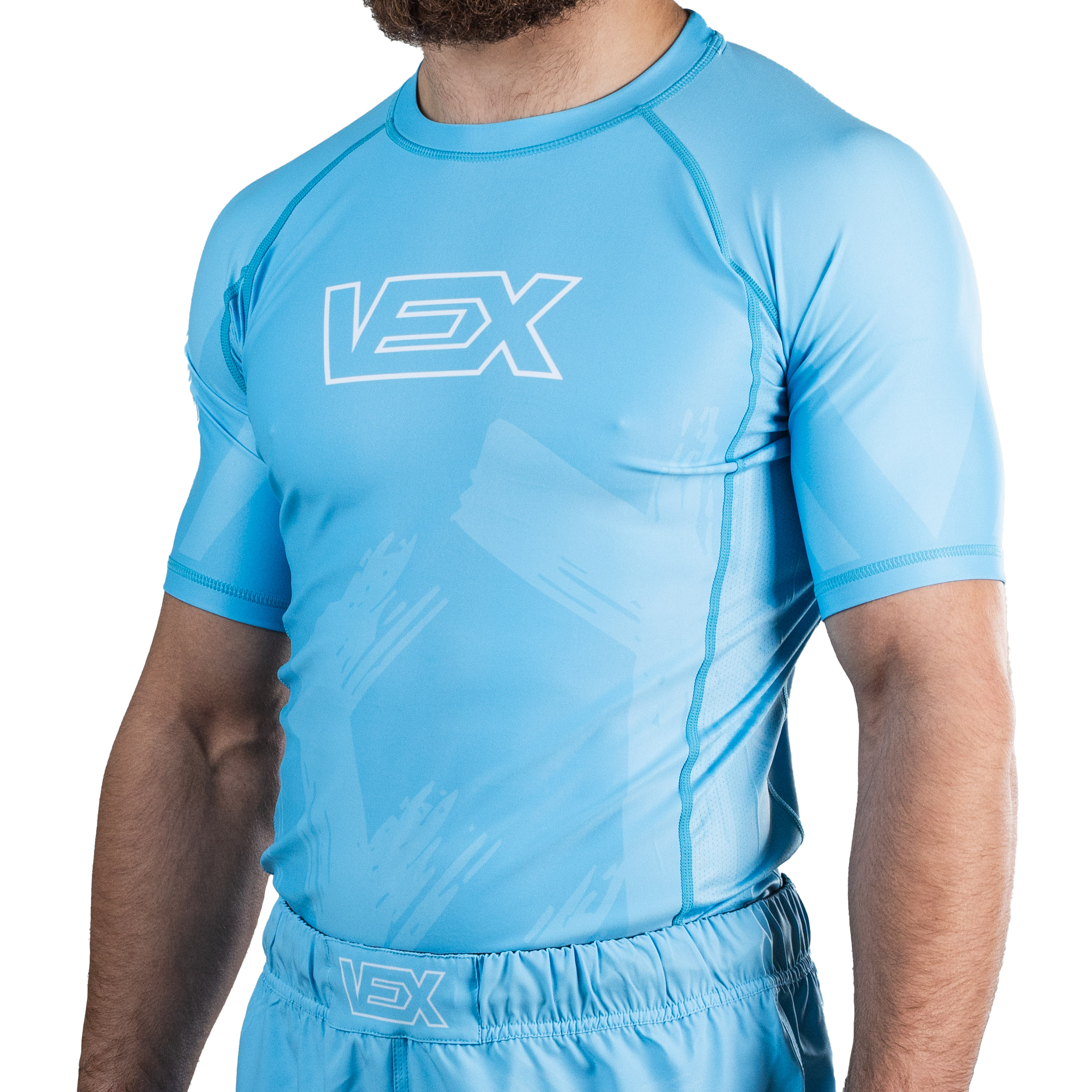 APEX SERIES (BABY BLUE) SHORT SLEEVE RASH GUARD