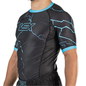 BLUE SHOCK SHORT SLEEVE RASH GUARD