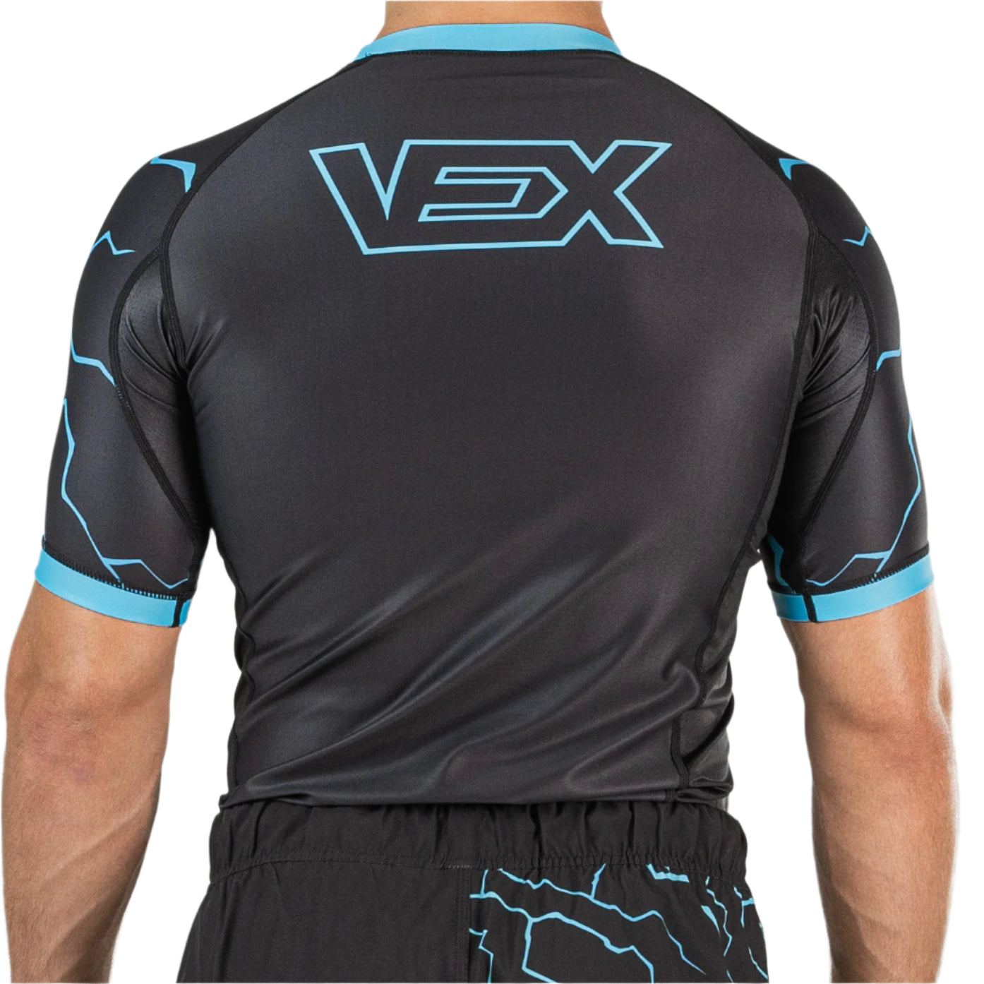 BLUE SHOCK SHORT SLEEVE RASH GUARD