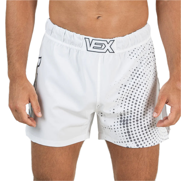 MIRAGE (WHITE) HYBRID MMA SHORTS