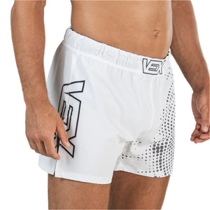 MIRAGE (WHITE) HYBRID MMA SHORTS