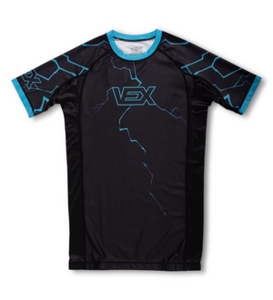 BLUE SHOCK SHORT SLEEVE RASH GUARD