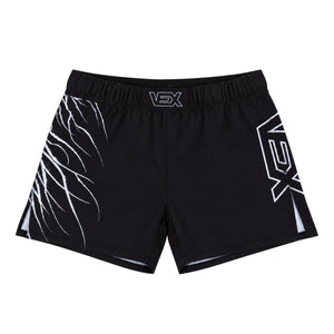 ABYSS SERIES Hybrid MMA Shorts, front view, flat lay on white background