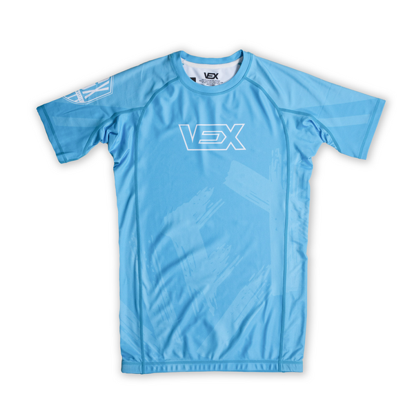 APEX SERIES (BABY BLUE) SHORT SLEEVE RASH GUARD