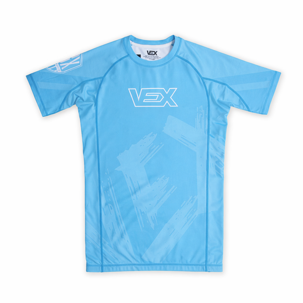 APEX SERIES (ICE BLUE) SHORT SLEEVE RASH GUARD