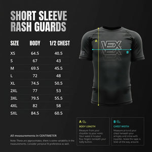 NEON WARP SHORT SLEEVE RASH GUARD