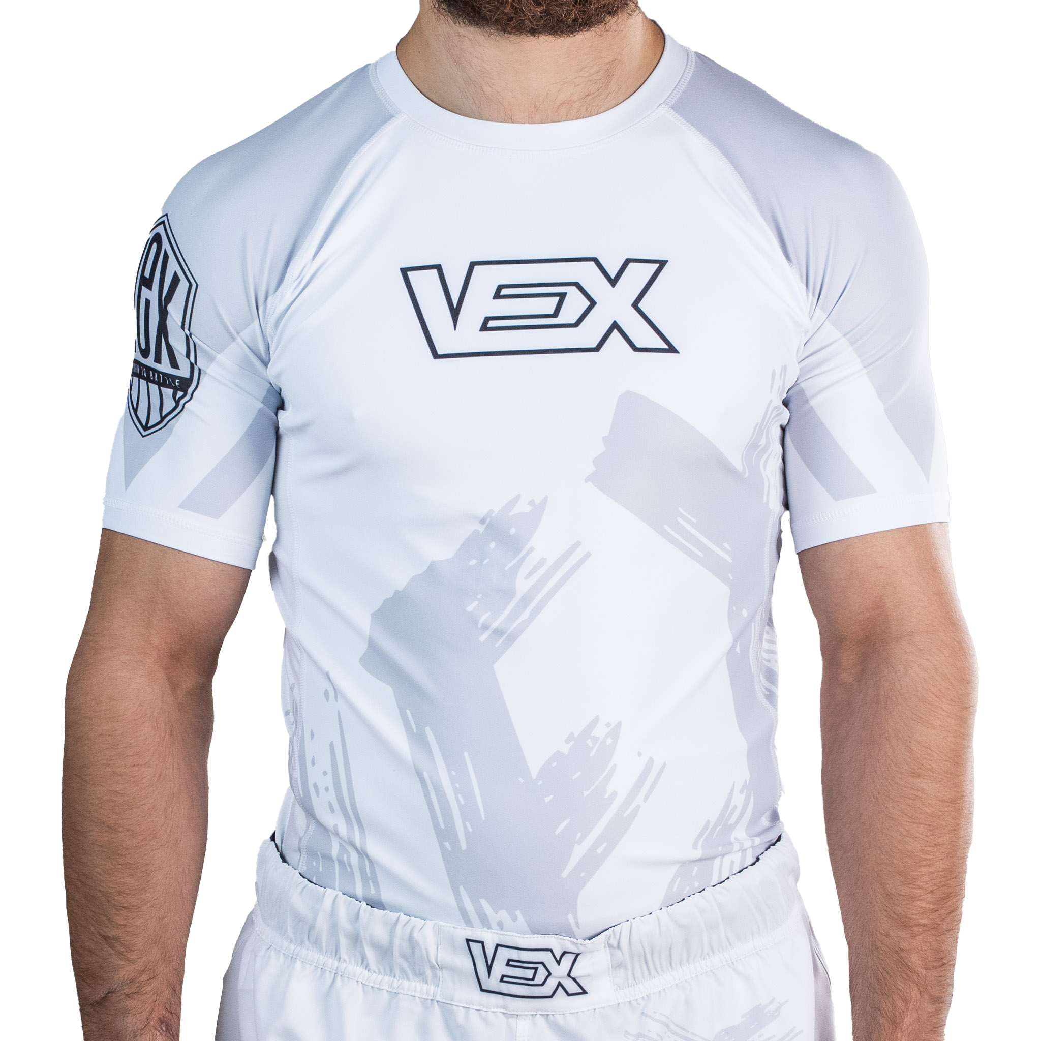 APEX SERIES (WHITE) SHORT SLEEVE RASH GUARD