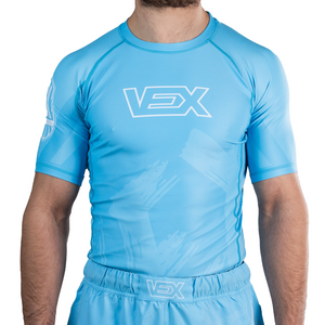APEX SERIES (BABY BLUE) SHORT SLEEVE RASH GUARD