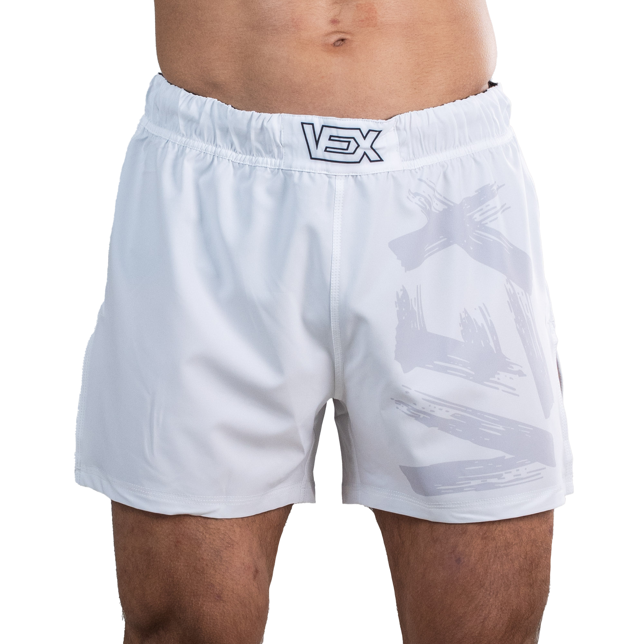 APEX SERIES (WHITE) HYBRID MMA SHORTS