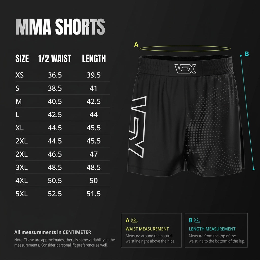 APEX SERIES (BLACK) MMA SHORTS – VEX MMA