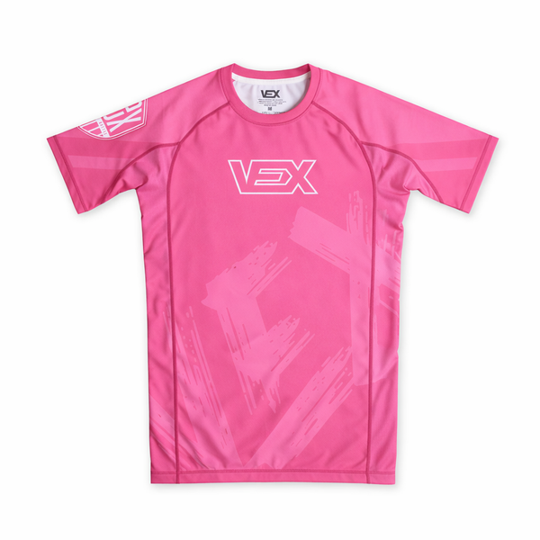 APEX SERIES (SALMON PINK) SHORT SLEEVE RASH GUARD