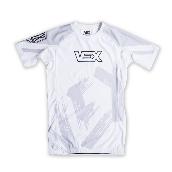 APEX SERIES (WHITE) SHORT SLEEVE RASH GUARD