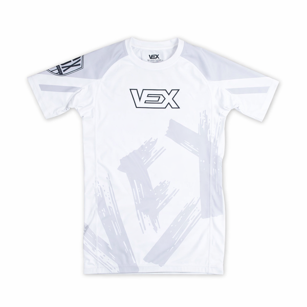 APEX SERIES (WHITE) SHORT SLEEVE RASH GUARD